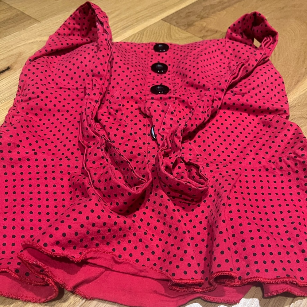 Red Polka Dot Halter Top